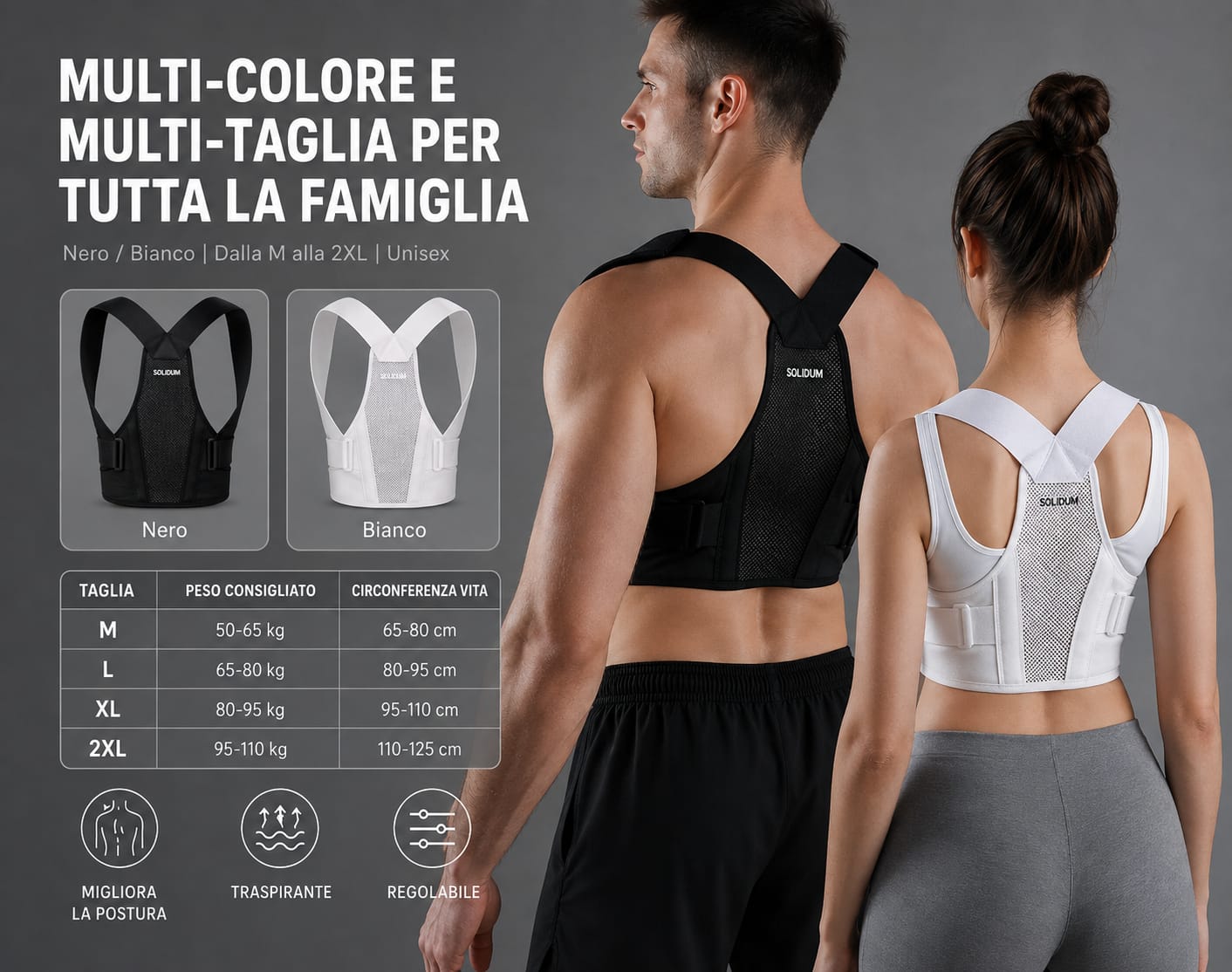 Correttore Posturale SOLIDUM™ per Adulti